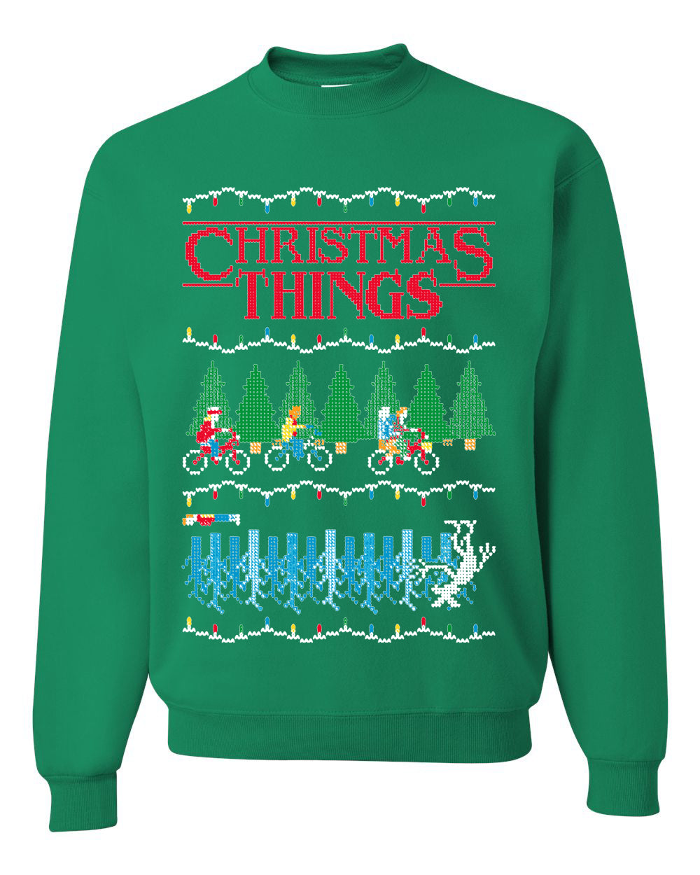 Christmas Things Stranger Fan Ugly Christmas Sweater Unisex Crewneck Sweatshirt