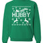 Christmas Hubby Love Merry Ugly Christmas Sweater Unisex Crewneck Graphic Sweatshirt