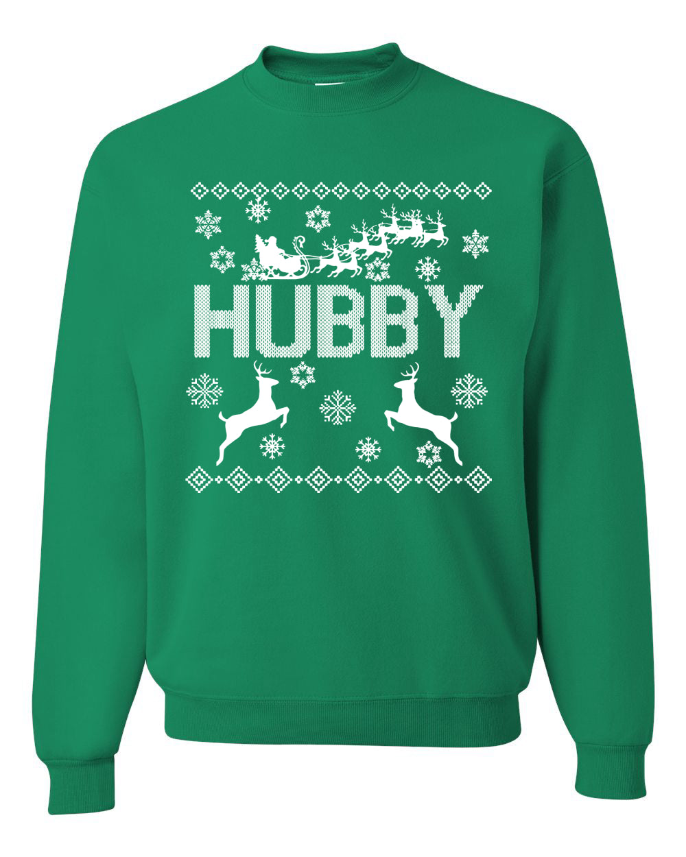 Christmas Hubby Love Merry Ugly Christmas Sweater Unisex Crewneck Graphic Sweatshirt