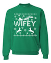 Christmas Wifey Love Merry Ugly Christmas Sweater Unisex Crewneck Graphic Sweatshirt