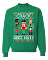 Crack Deez Nuts Meme Merry Ugly Christmas Sweater Unisex Crewneck Graphic Sweatshirt