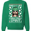 Smells Like Christmas Spirit Merry Ugly Christmas Sweater Unisex Crewneck Graphic Sweatshirt