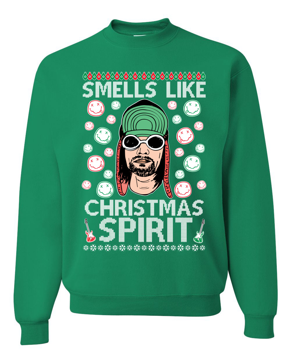 Smells Like Christmas Spirit Merry Ugly Christmas Sweater Unisex Crewneck Graphic Sweatshirt