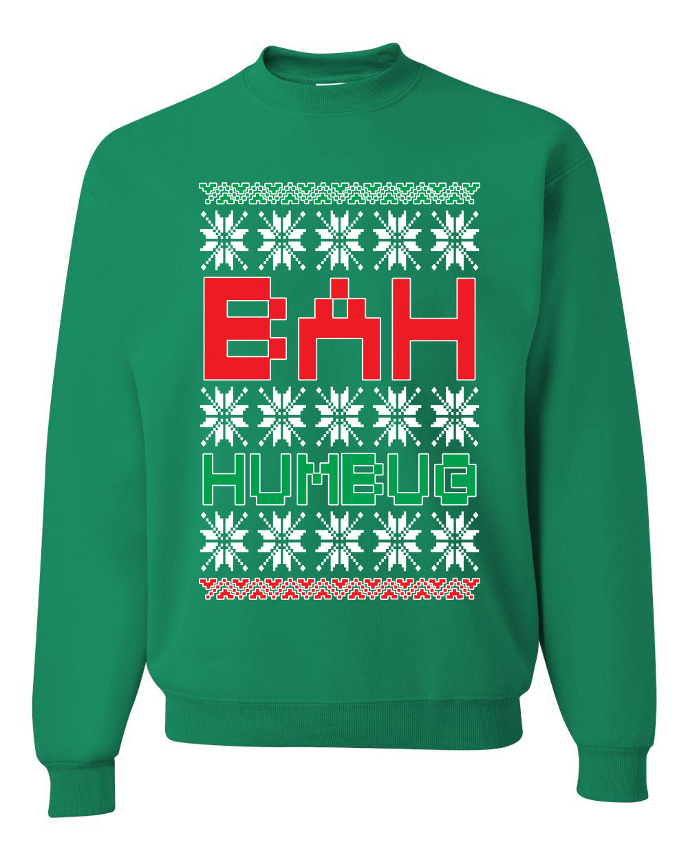 Bah Humbug Funny Classic Snow Xmas Merry Ugly Christmas Sweater Unisex Crewneck Graphic Sweatshirt