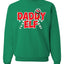 Daddy Elf Red Candy Cane Logo Merry Christmas Unisex Crewneck Graphic Sweatshirt