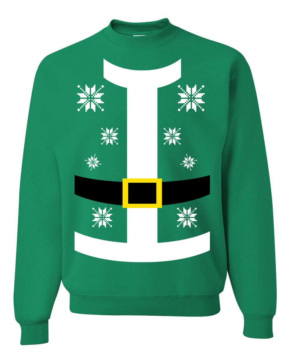 Jolly Santa Suit Winter Candy Cane Merry Ugly Christmas Sweater Unisex Crewneck Graphic Sweatshirt