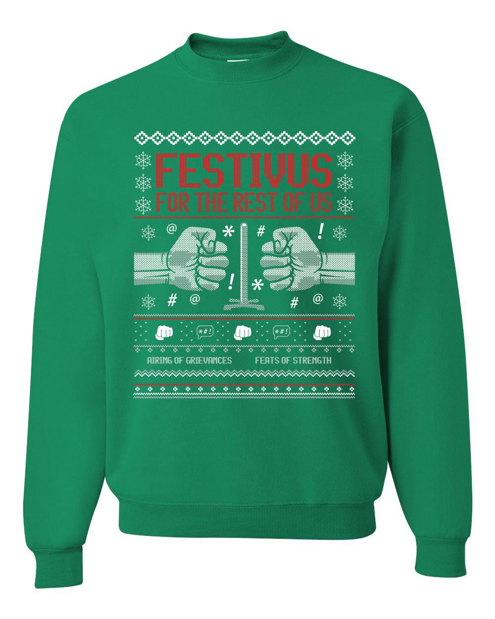 Festivus for The Rest of Us Merry Ugly Christmas Sweater Unisex Crewneck Graphic Sweatshirt