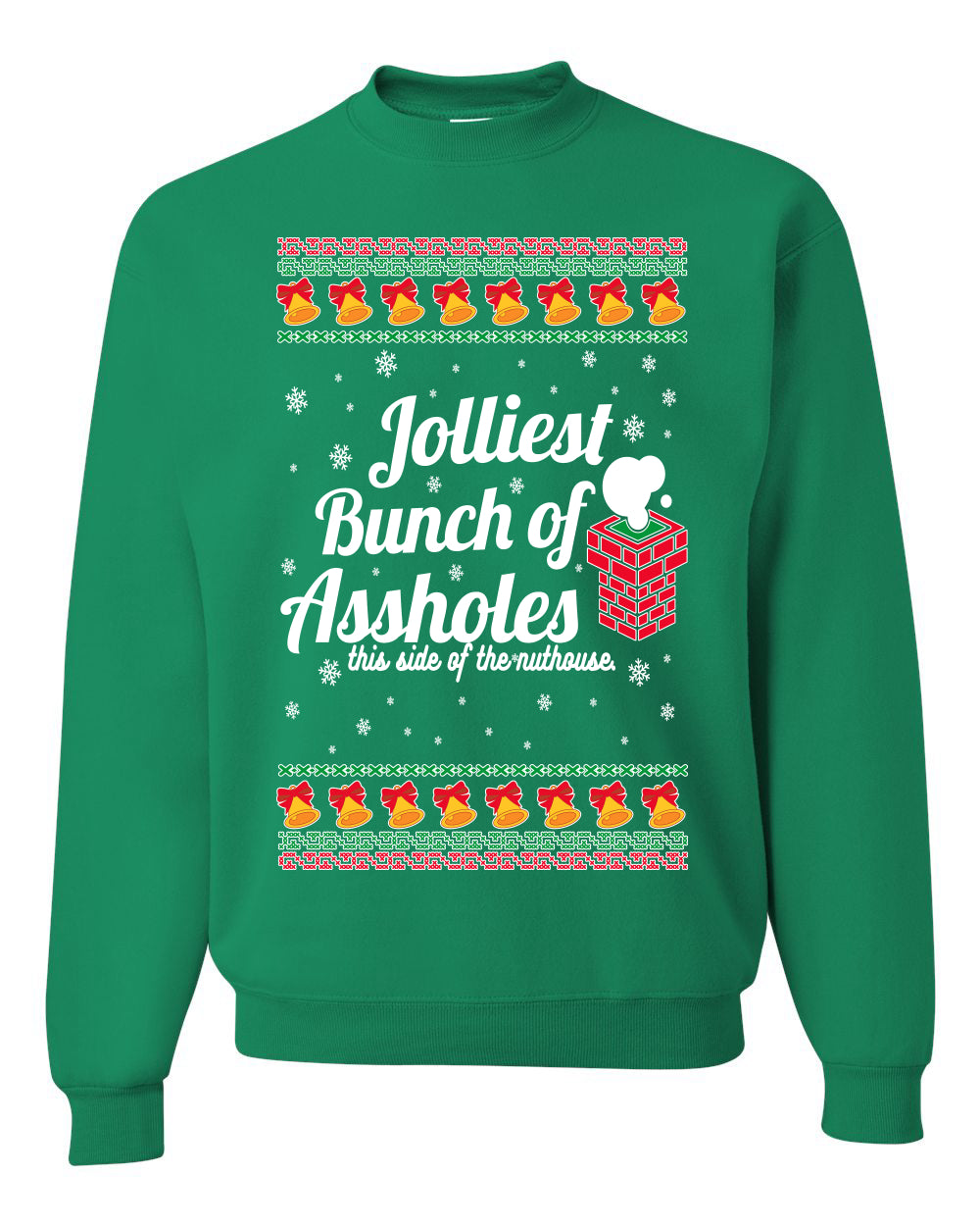 Jolliest Bunch of Assholes Xmas Movie Merry Ugly Christmas Sweater Unisex Crewneck Graphic Sweatshirt