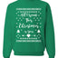 All I Want for Christmas is You Too Merry Ugly Christmas Sweater Unisex Crewneck Graphic Sweatshirt