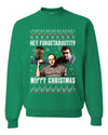 Hey Forgetabout Mery Christmas Ugly Christmas Sweater Unisex Crewneck Graphic Sweatshirt