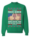 Fuck Biden and Fuck You For Voting For Him Christmas Unisex Crewneck Graphic Sweatshirt