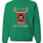 Let's Get Blitzened Christmas Unisex Crewneck Graphic Sweatshirt