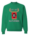 Let's Get Blitzened Christmas Unisex Crewneck Graphic Sweatshirt