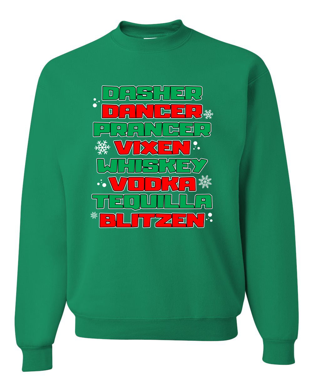 Drunken Reindeer Christmas Unisex Crewneck Graphic Sweatshirt