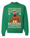 I Have A Big Package Meme Barry Wood Ugly Christmas Sweater Unisex Crewneck Graphic Sweatshirt