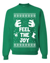 Feel The Joy Individual Couples Ugly Christmas Sweater Unisex Crewneck Graphic Sweatshirt