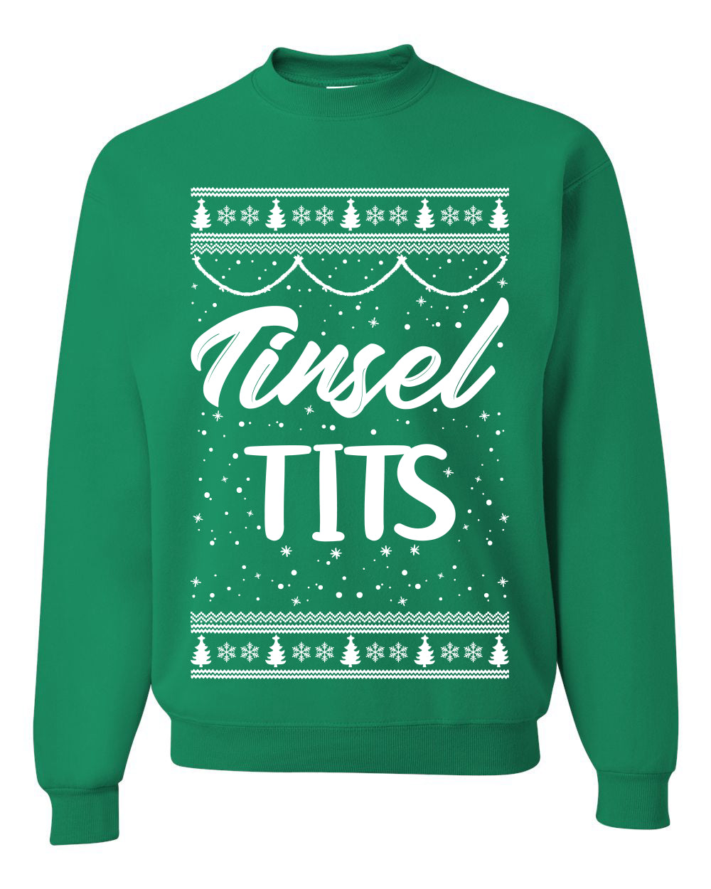 Tinsel Tits Individual Couples Ugly Christmas Sweater Unisex Crewneck Graphic Sweatshirt