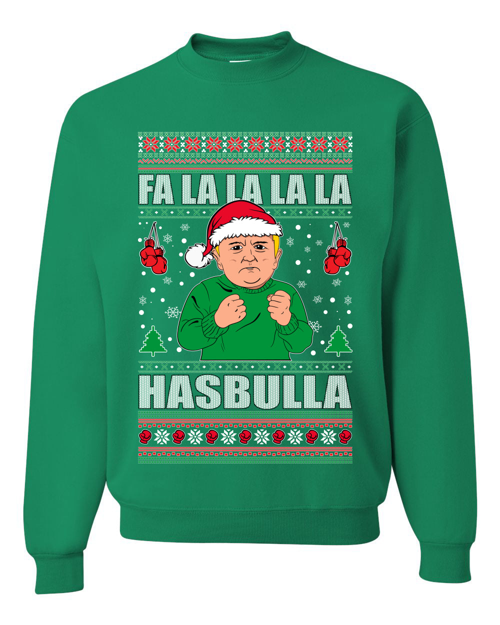 Fa lalala Hasbula Ugly Christmas Sweater Unisex Crewneck Sweatshirt