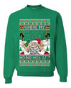 Santa Stripping Money Club Where My Ho's At Ugly Christmas Sweater Unisex Crewneck Graphic Sweatshirt