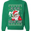 Ho Ho Ho Hold My Joint Weed Santa Smoking Ugly Christmas Sweater Unisex Crewneck Graphic Sweatshirt