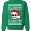 Johnny D All I Want For Christmas is a Mega Ugly Christmas Sweater Unisex Crewneck Sweatshirt