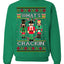 What's Crackin' Funny Nutcracker Meme Ugly Christmas Sweater Unisex Crewneck Graphic Sweatshirt