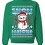 Snow Malone Snowman Face Tatoo Parody Ugly Christmas Sweater Unisex Crewneck Graphic Sweatshirt