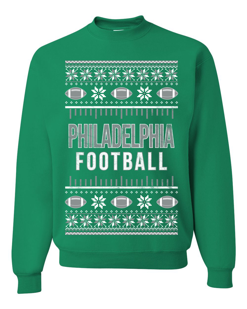 City of Philadelphia PHI American Football Fantasy Fan Ugly Christmas Sweater Unisex Crewneck Sweatshirt