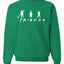 Iconic Holiday Movie Characters Friends Parody Green White Ugly Christmas Sweater Unisex Crewneck Sweatshirt