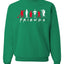 Iconic Holiday Movie Charcters Friends Parody Red White Ugly Christmas Sweater Unisex Crewneck Sweatshirt