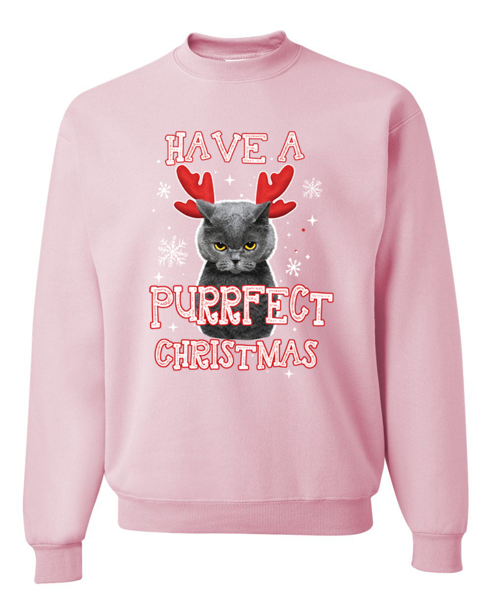Have A Purrfect  Merry Christmas Unisex Crewneck Graphic Sweatshirt
