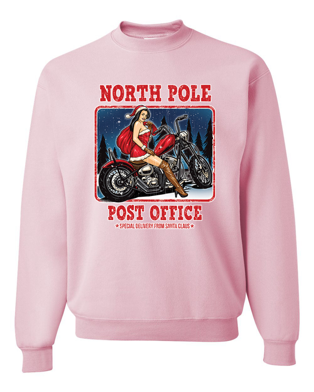 North Pole Post Office Special Delivery  Merry Christmas Unisex Crewneck Graphic Sweatshirt