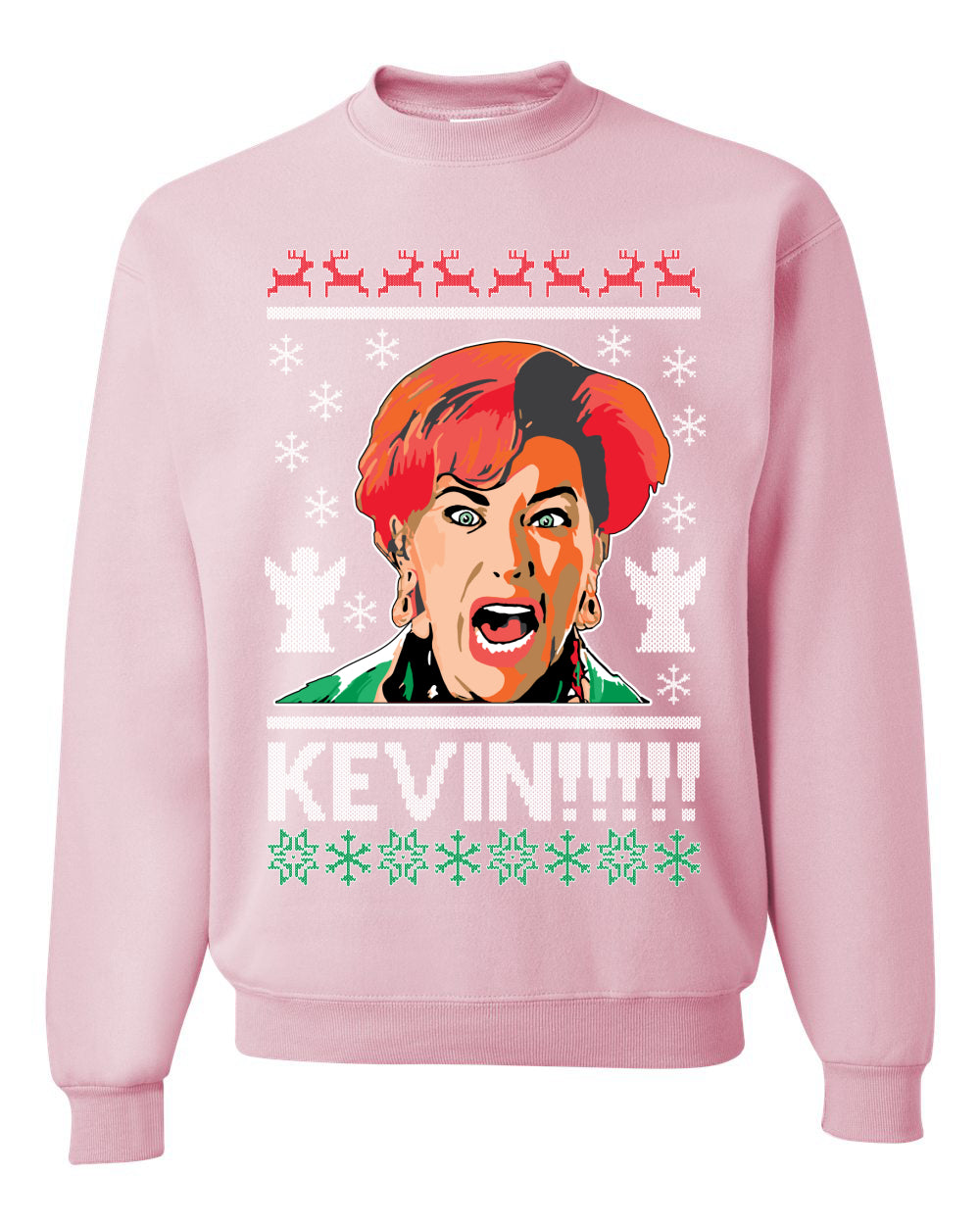 Kevin's Mom Screaming Kevin!  Ugly Christmas Sweater Unisex Crewneck Sweatshirt