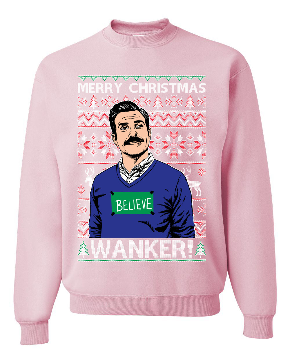 Merry Christmas Wanker  Ugly Christmas Sweater Unisex Crewneck Sweatshirt