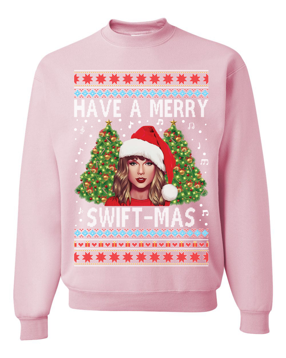 Merry Swiftmas Ugly Christmas Sweater Unisex Crewneck Sweatshirt