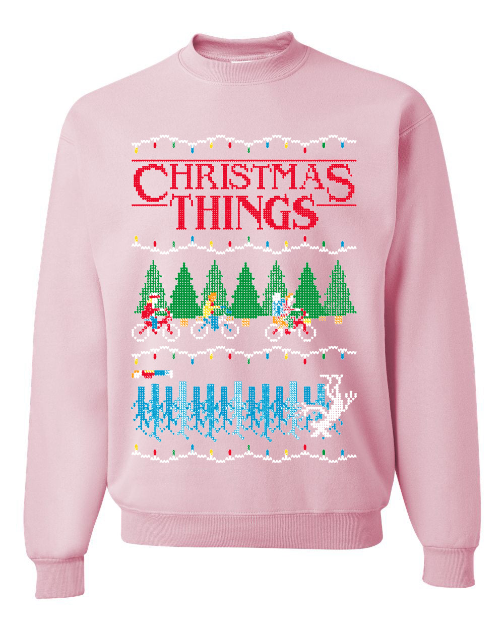 Christmas Things Stranger Fan Ugly Christmas Sweater Unisex Crewneck Sweatshirt