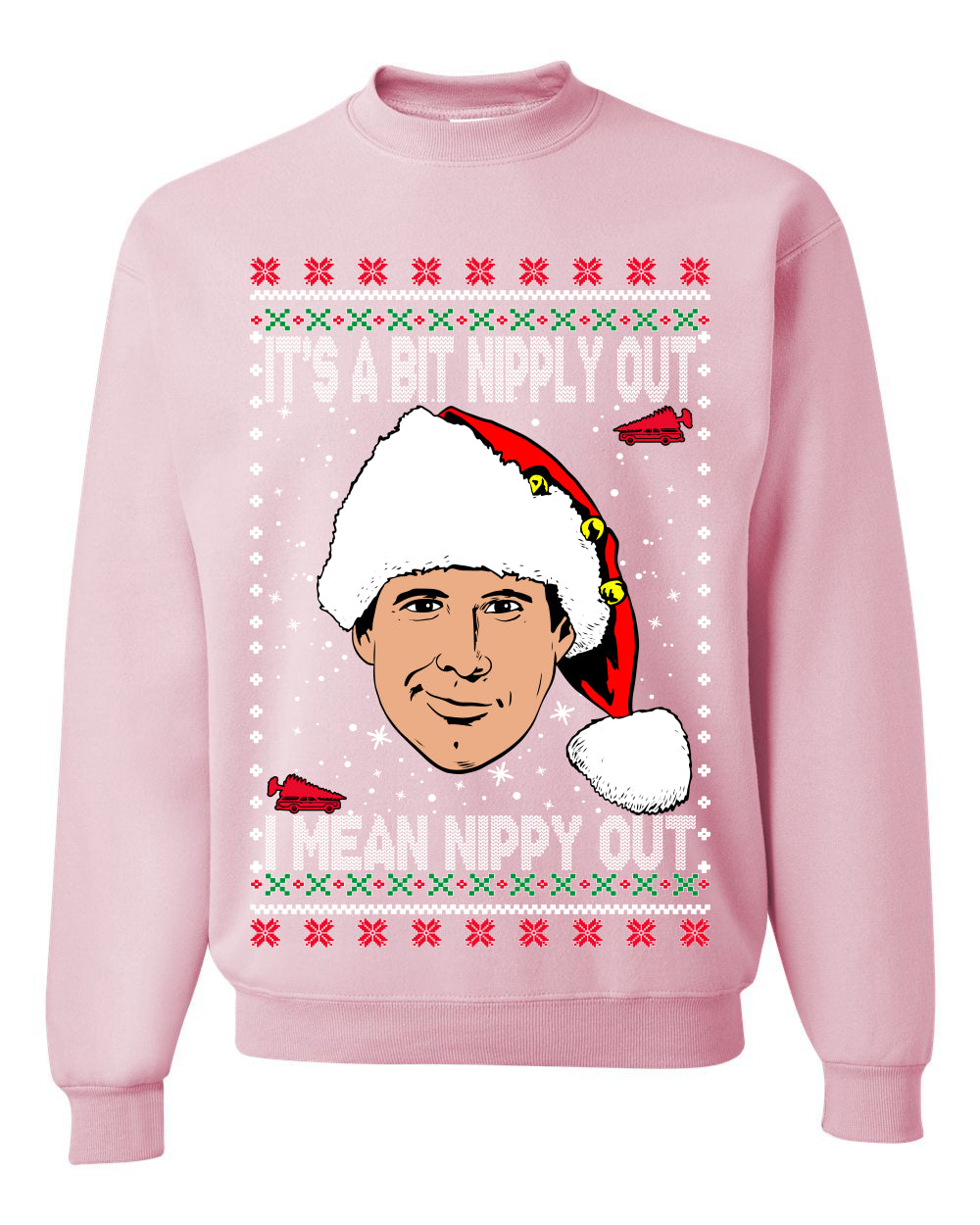 Clark Grizwald It's A Bit Nipply Out  Merry Ugly Christmas Sweater Unisex Crewneck Graphic Sweatshirt