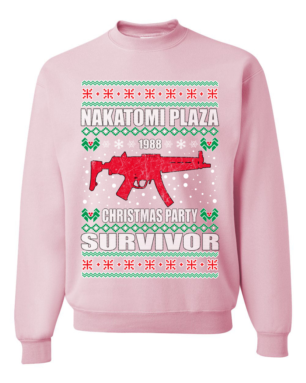 Nakatomi Plaza Christmas Party Survivor Merry Ugly Christmas Sweater Unisex Crewneck Graphic Sweatshirt