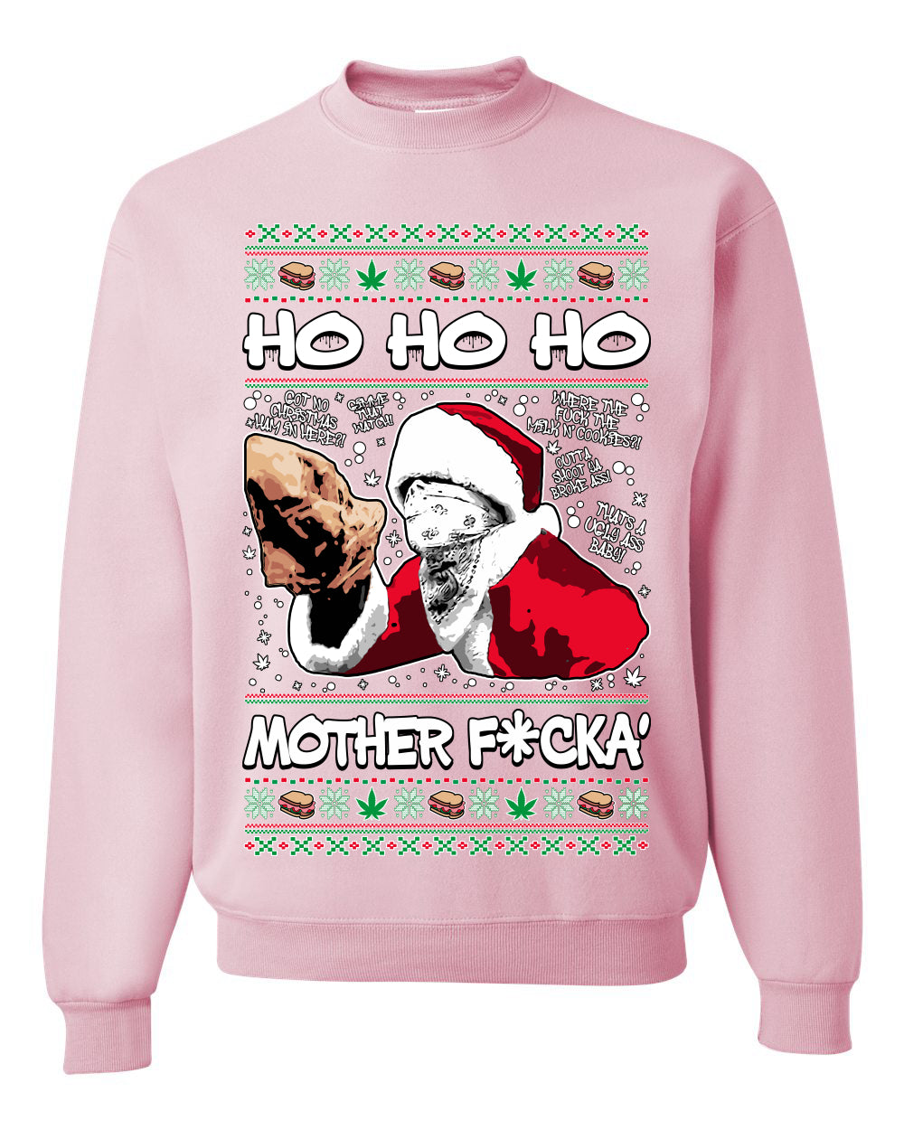 Friday Hood Santa Ugly Christmas Sweater Unisex Crewneck Sweatshirt