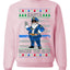 Santa Backs The Blue Pro Police Santa Claus Ugly Christmas Sweater Unisex Crewneck Sweatshirt