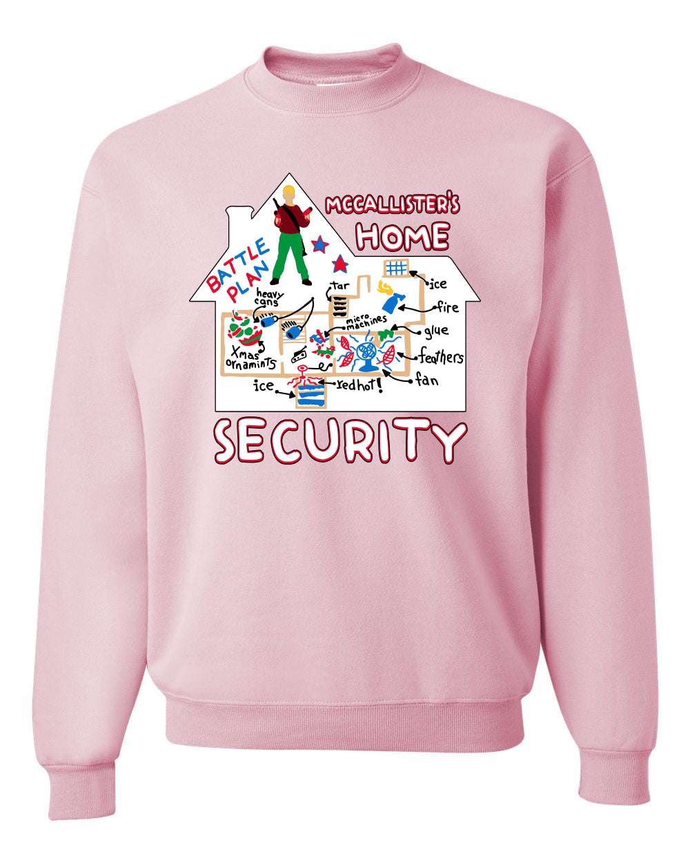 McCallister's Home Security Battle Plans Alone Christmas Unisex Crewneck Sweatshirt