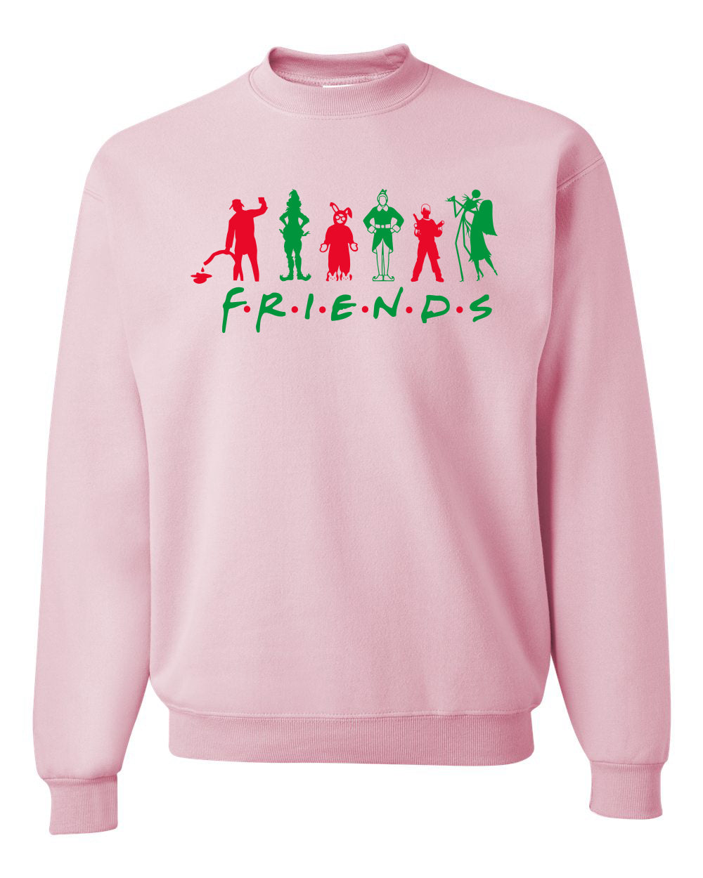 Iconic Holiday Movie Characters Friends Parody Red Green Ugly Christmas Sweater Unisex Crewneck Sweatshirt