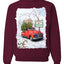 Winter Merry Christmas Trees Festive Red Truck Merry Christmas Unisex Crewneck Graphic Sweatshirt