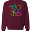 Colorful Ho Ho Ho Merry Christmas Unisex Crewneck Graphic Sweatshirt