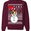 Dabbing Snowman Merry Ugly Christmas Sweater Unisex Crewneck Graphic Sweatshirt