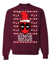 Lap Worth Sitting On Deadpool Christmas Ugly Christmas Sweater Unisex Crewneck Graphic Sweatshirt