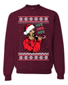 Funny Snoop Hos Hos Hos Christmas  Ugly Christmas Sweater Unisex Crewneck Graphic Sweatshirt