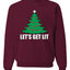 Lets Get Lit Xmas Tree Merry Christmas Unisex Crewneck Graphic Sweatshirt