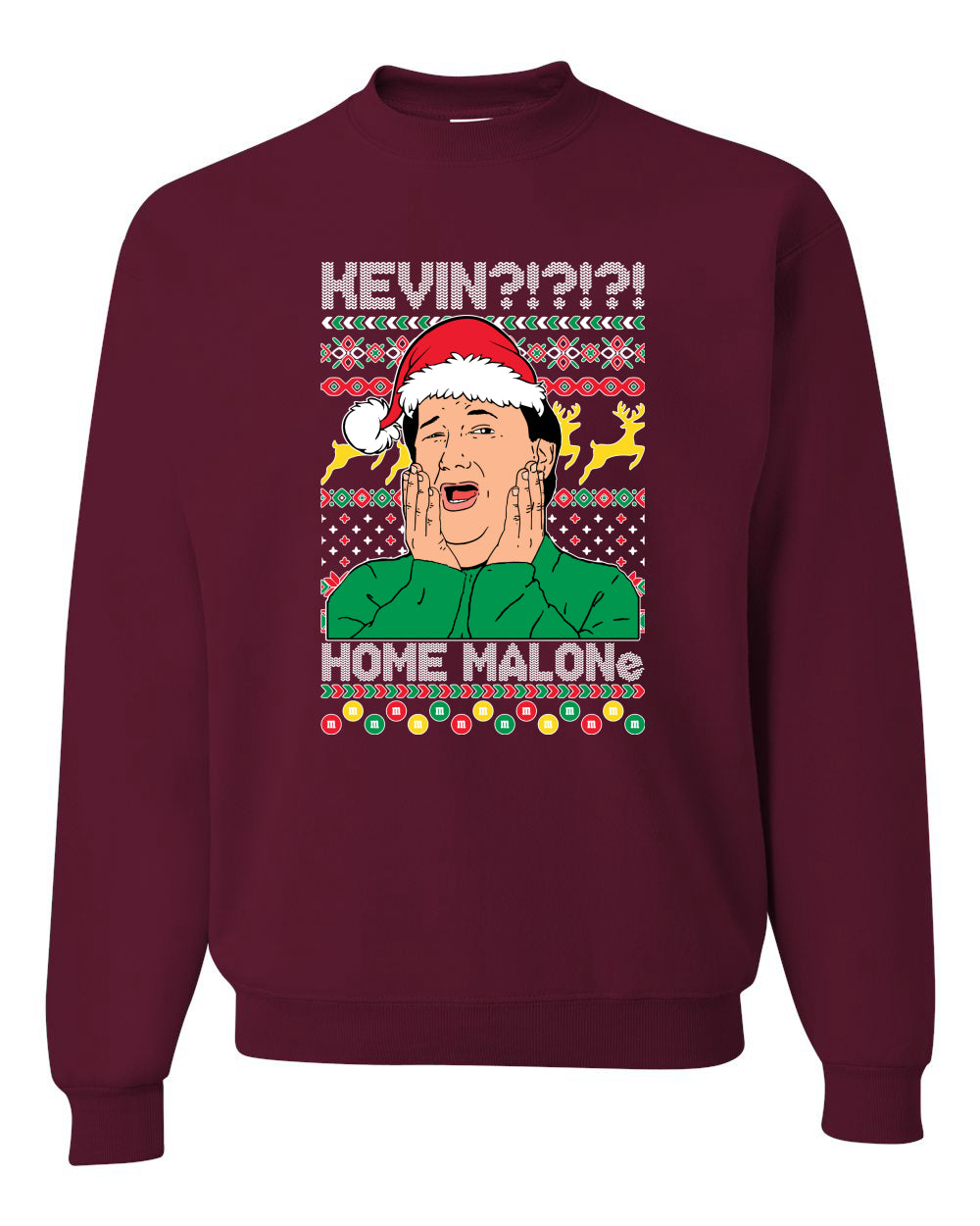 Kevin Home Malone Office Tv Xmas Merry Ugly Christmas Sweater Unisex Crewneck Graphic Sweatshirt