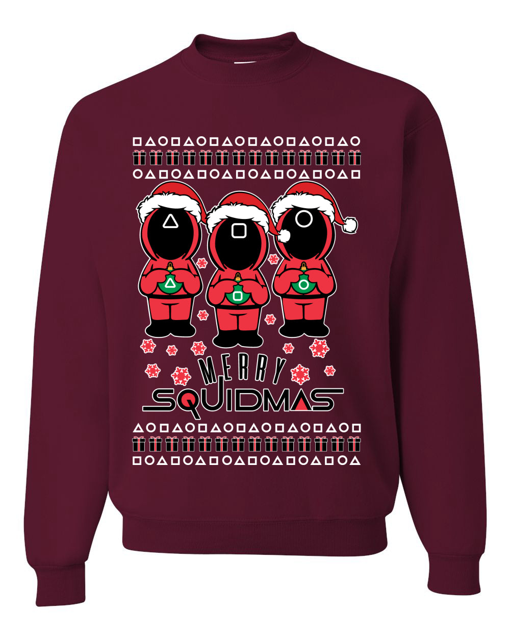 Merry Squidmas Ugly Christmas Sweater Unisex Crewneck Sweatshirt